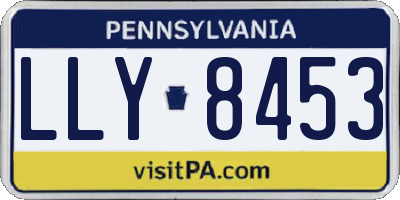PA license plate LLY8453