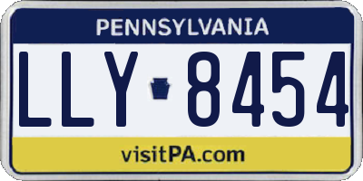 PA license plate LLY8454