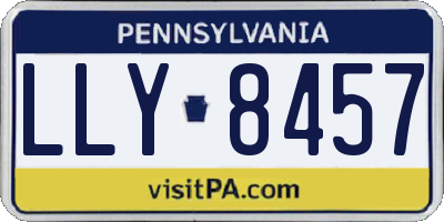 PA license plate LLY8457