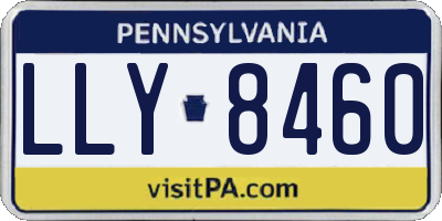 PA license plate LLY8460