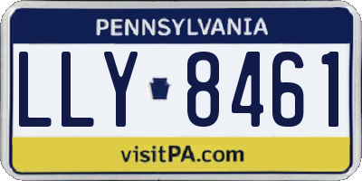 PA license plate LLY8461