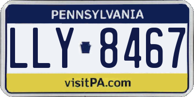 PA license plate LLY8467