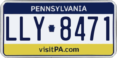 PA license plate LLY8471
