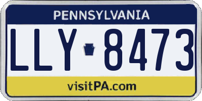 PA license plate LLY8473