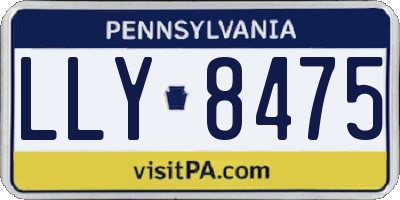 PA license plate LLY8475