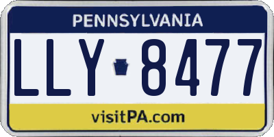 PA license plate LLY8477