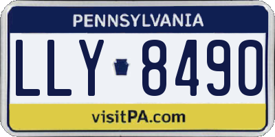 PA license plate LLY8490