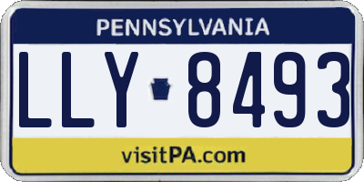 PA license plate LLY8493