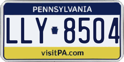 PA license plate LLY8504