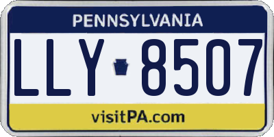PA license plate LLY8507