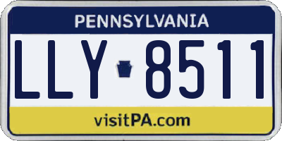 PA license plate LLY8511
