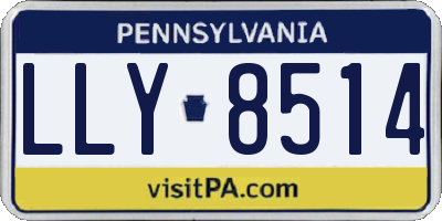 PA license plate LLY8514