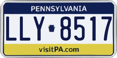 PA license plate LLY8517