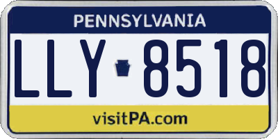 PA license plate LLY8518