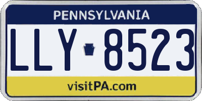 PA license plate LLY8523