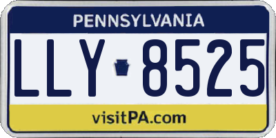PA license plate LLY8525