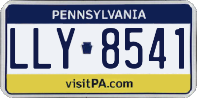 PA license plate LLY8541