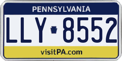 PA license plate LLY8552