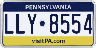 PA license plate LLY8554