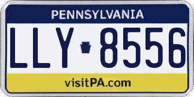 PA license plate LLY8556