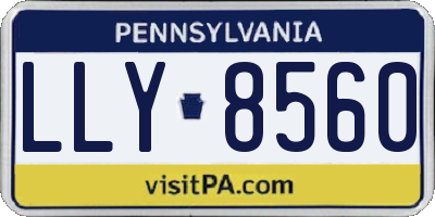 PA license plate LLY8560