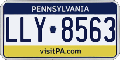 PA license plate LLY8563
