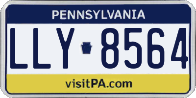 PA license plate LLY8564