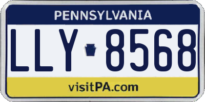 PA license plate LLY8568