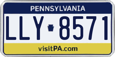 PA license plate LLY8571