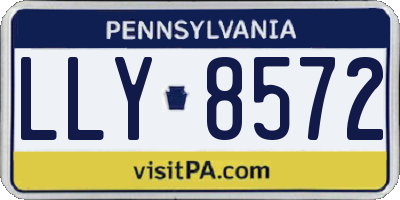 PA license plate LLY8572