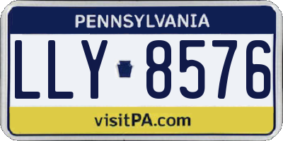 PA license plate LLY8576
