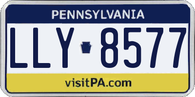 PA license plate LLY8577