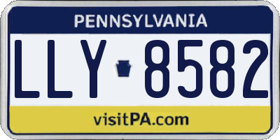PA license plate LLY8582
