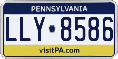 PA license plate LLY8586