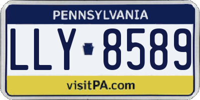 PA license plate LLY8589