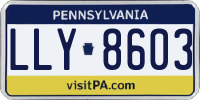 PA license plate LLY8603