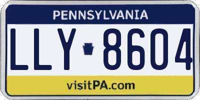 PA license plate LLY8604