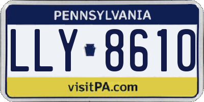 PA license plate LLY8610