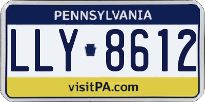 PA license plate LLY8612