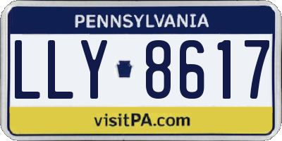 PA license plate LLY8617