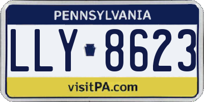 PA license plate LLY8623