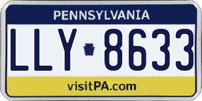 PA license plate LLY8633