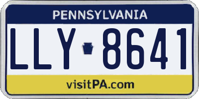 PA license plate LLY8641