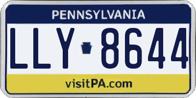 PA license plate LLY8644