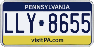PA license plate LLY8655