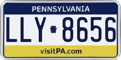 PA license plate LLY8656