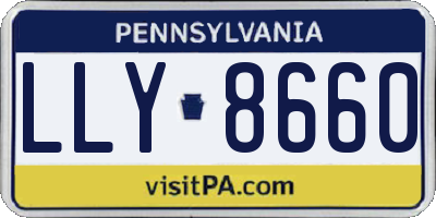 PA license plate LLY8660