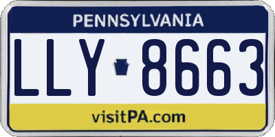 PA license plate LLY8663