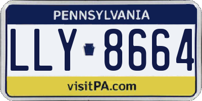 PA license plate LLY8664