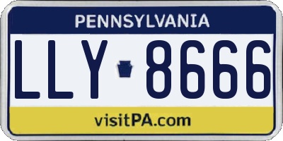 PA license plate LLY8666
